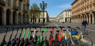 Аренда велосипедов и самокатов в Турине Гид по bike-sharing 2025 электросамокат Dott в центре Турина, 2025 год