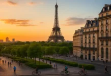 Где живётся лучше, чем в Италии? Город с высокими зарплатами всего в часе от Турина Вид на Париж при закате город с высоким качеством жизни и зарплатами