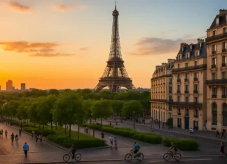 Где живётся лучше, чем в Италии? Город с высокими зарплатами всего в часе от Турина Вид на Париж при закате город с высоким качеством жизни и зарплатами