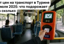 Рост цен на транспорт в Турине с 1 июля 2025: что подорожает и на сколько Валидатор билетов GTT и пассажир оплачивает проезд в автобусе Турина