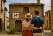 Дом за 1 евро в Италии: личный опыт американцев и скрытая правда о дешёвых домах Пара американцев стоит у старинного итальянского дома за 1 евро в маленькой деревне