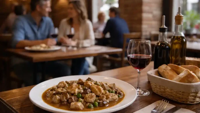 finanziera-piemonte-turin Finanziera в Турине - традиционное блюдо Пьемонта Подача финанцьеры в уютной траттории Турина, тёплый дневной свет, без текста и логотипов, реалистичная еда и атмосфера.