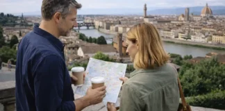 Самый красивый город Европы в 2025 году: почему Флоренция снова в топе Флоренция - самый красивый город Европы в 2025 году Панорама исторического центра Флоренции с рекой Арно и Понте Веккьо в мягком дневном свете