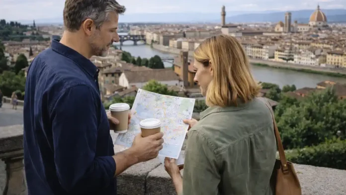 italia-samaya-krasivaya-gorod-evropa-2025 Флоренция - самый красивый город Европы в 2025 году Панорама исторического центра Флоренции с рекой Арно и Понте Веккьо в мягком дневном свете