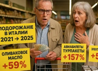 📈 Рекордное подорожание в Италии: какие товары выросли в цене с 2021 года Сравнение цен: какие продукты и услуги в Италии подорожали сильнее всего с 2021 года