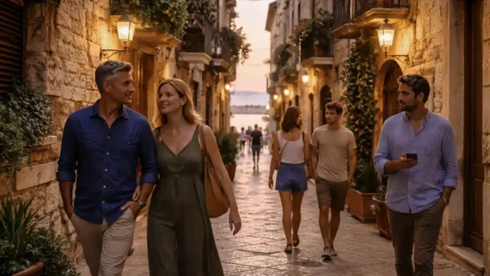 turizm-italia-2024-bari-trend Туризм в Италии 2024: старый город Бари и вечерняя набережная Атмосферный кадр Бари: улочки старого города, набережная, туристы без толпы, тёплый свет, ощущение юга Италии