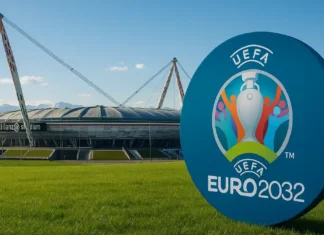 Euro 2032 и Турин: почему Allianz Stadium Ювентус единственная готовая арена Италии Allianz Stadium в Турине единственный готовый к Euro 2032 стадион в Италии вид на Allianz Stadium в солнечный день с логотипом UEFA Euro 2032 на переднем плане