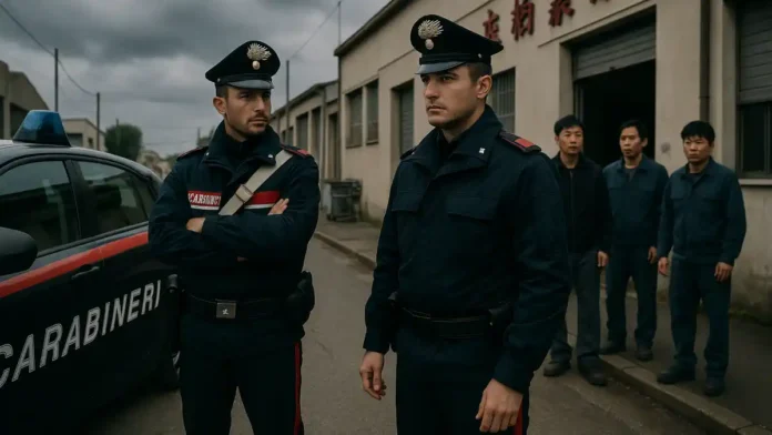 kitayskaya-mafiya-prato-italia Китайская мафия в Прато мафиозная война за дешёвую моду в Италии улицы Прато, полицейские машины, текстильный склад, азиатские рабочие на фоне, криминальная атмосфера