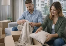 Как обустроить съемную квартиру в Италии: 6 бюджетных идей без ремонта Съемная квартира в Италии - уютный интерьер без ремонта и лишних затрат Светлый современный интерьер съемной квартиры, акценты текстиля, мягкий свет, аккуратное хранение, без брендовых элементов и текста