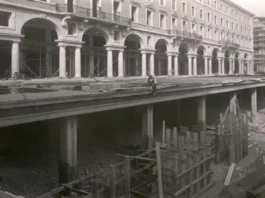 Строительство тоннеля под Via Roma в Турине, 1930-е годы строительства тоннеля под Via Roma в Турине в 1936 году.