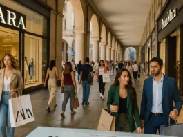 Итальянские бренды одежды в Турине Zara, Max Mara, OVS
