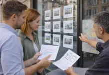 Рынок недвижимости Италии во II квартале 2025: Турин и Палермо в лидерах по росту сделок Рынок недвижимости Италии во II квартале 2025: Турин и Палермо лидируют по росту сделок Современная городская сцена в Италии с визуальным акцентом на недвижимость: деловой квартал, люди у витрины агентства, ощущение роста спроса