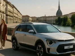 Kia Niro HEV GPL на улицах Турина - гибрид без розетки, экономия в городе, схема Scelta Kia и замена через 3 года