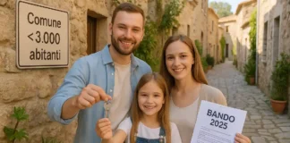 Сардиния в 2025: бонус на дом до 15 000 €, «беби-бонус» 600/400 €, плюс «case a 1 €» как переехать в итальянское село и не ошибиться Сардиния 2025 бонус на дом 15 000 €, беби-бонус и case a 1 € Каменный борго Сардинии, пара с ключами от дома, подпись «borgo