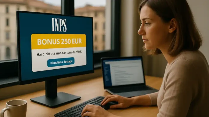 Итальянска проверяет портал INPS заявка на бонус 250 евро