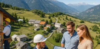 Горная flat tax в Италии: спасёт ли налоговая революция вымирающие деревни Пьемонта Горная flat tax и вымирающие деревни Пьемонта - налоговая реформа для жителей гор ИталииОписание: Небольшая горная деревня Пьемонта с каменными домами и заснеженными вершинами на горизонте, внизу видна дорога и несколько жилых домов с вечерним тёплым светом в окнах