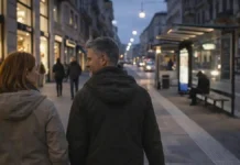 Преступность и безопасность в Италии в 2024-2025: что правда, а что политическая риторика Безопасность в Италии - вечерняя городская улица, спокойная атмосфера аналитике о безопасности в Италии: современный городской фон, естественный свет