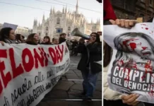 Протесты по всей Италии: что это значит для мигрантов, документов и бюрократии Протесты в Италии и возможные задержки в документах мигрантов Толпа протестующих на улице в Турине или Риме, полицейские кордоны и городской фон — акцент на влиянии уличной нестабильности на процедуры мигрантов.