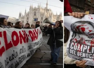 Протесты по всей Италии: что это значит для мигрантов, документов и бюрократии Протесты в Италии и возможные задержки в документах мигрантов Толпа протестующих на улице в Турине или Риме, полицейские кордоны и городской фон — акцент на влиянии уличной нестабильности на процедуры мигрантов.