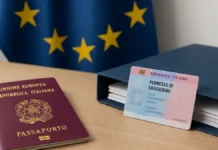 Вид на жительство по волонтариату в Италии с чужими средствами: что меняет решение C-525/23 Паспорт, вид на жительство, папка с документами и флаг ЕС Фотореалистичное изображение паспорта, вида на жительство, папки с документами и флага ЕС в современном юридическом стиле