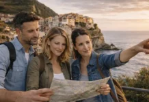 Чинкве-Терре (Cinque Terre): полный гид по национальному парку, деревням и тропам 2026 Чинкве-Терре 2026 - национальный парк и пять деревень на побережье ЛигурииПанорамный вид на побережье Чинкве-Терре с террасами виноградников, морем и прогулочной тропой, атмосфера путешествия без толпы