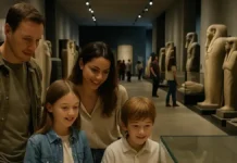 Египетский музей в Турине: как увидеть Древний Египет за один день Египетский музей в Турине - зал с мумиями и статуями фараонов зала Египетского музея в Турине с рядами саркофагов, статуями фараонов и мягким тёплым освещением, передающим атмосферу древних сокровищ