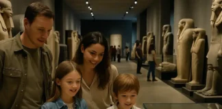 Египетский музей в Турине: как увидеть Древний Египет за один день Египетский музей в Турине - зал с мумиями и статуями фараонов зала Египетского музея в Турине с рядами саркофагов, статуями фараонов и мягким тёплым освещением, передающим атмосферу древних сокровищ