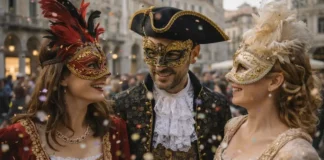 Карнавалы Италии: где самый красивый, когда ехать и как не промахнуться с датами Карнавалы Италии: маски, парады и лучшие города для поездки Сцена итальянского карнавала: маски и костюмы на площади, ощущение праздника, без текста и логотипов