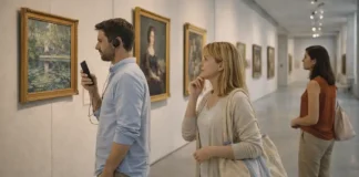 Пинакотека семьи Аньелли в Турине: стоит ли идти и что там смотреть Пинакотека семьи Аньелли в Турине внутри музея Современный зал Пинакотеки Аньелли в Турине, посетители рассматривают картины в спокойной атмосфере, дневной свет, аккуратный интерьер