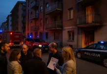 Поджог в Турине ночью: что случилось и чем это грозит по закону Италии Пожарные и полицейские у подъезда после ночного поджога в Турине Ночной поджог в жилом квартале Турина – пожарные машины и полицейский кордон возле закопчённого подъезда.