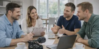 Как продвинуть мероприятие в Турине в 2026: стратегия, идеи и рабочие кейсы Италии Продвижение мероприятия в Турине - команда готовит анонс и видеоролик Современная команда в Турине планирует продвижение события: ноутбук, камера, чек-лист, спокойная деловая атмосфера, без текста на экран