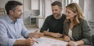 Superbonus в Италии: правила, новости и разбор по делу (обновляется в 2026) Superbonus в Италии 2026 Консультация по ремонту и бонусам в Италии, нейтральный современный интерьер, атмосфера спокойного делового обсуждения