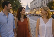 Турин в июне: длинные вечера, фестивали и идеальный ритм города Турин в июне. На переднем плане 2-3 человека 25-45 лет европейской славянской внешности