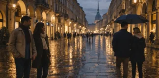 Турин в ноябре: огни искусства, тёплый шоколад и никакой суеты Турин в ноябре - вечерний центр с огнями и уютной атмосферой Ноябрьский Турин вечером: мягкий свет витрин, уличные огни, люди в лёгких куртках, ощущение уютного города без туристической суеты.