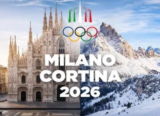 Олимпиада 2026 в Италии: энциклопедия фактов и хроника обновлений Олимпиада 2026 в Италии - Милан, зимняя атмосфера и зрители Фотореалистичная городская сцена в Милане в дни зимних соревнований: вечерний свет, зимняя одежда, атмосфера большого события, без логотипов и текста.